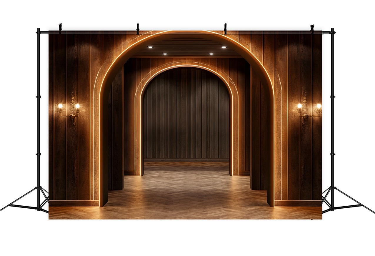 Boudoir Backdrop Ideas Wood Paneled Arch Backdrop UK BRP1-444