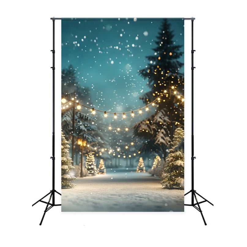 Christmas Backdrops Enchanted Forest Lights Backdrop UK BRP11-175