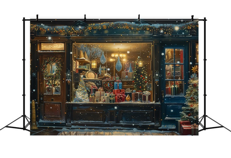 Christmas Window Backdrop Glow Shop Window Backdrop UK BRP11-178
