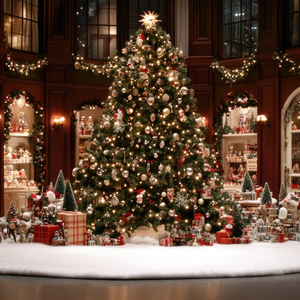 Christmas Tree Photo Backdrop Lavish Celebration Backdrop UK BRP11-204