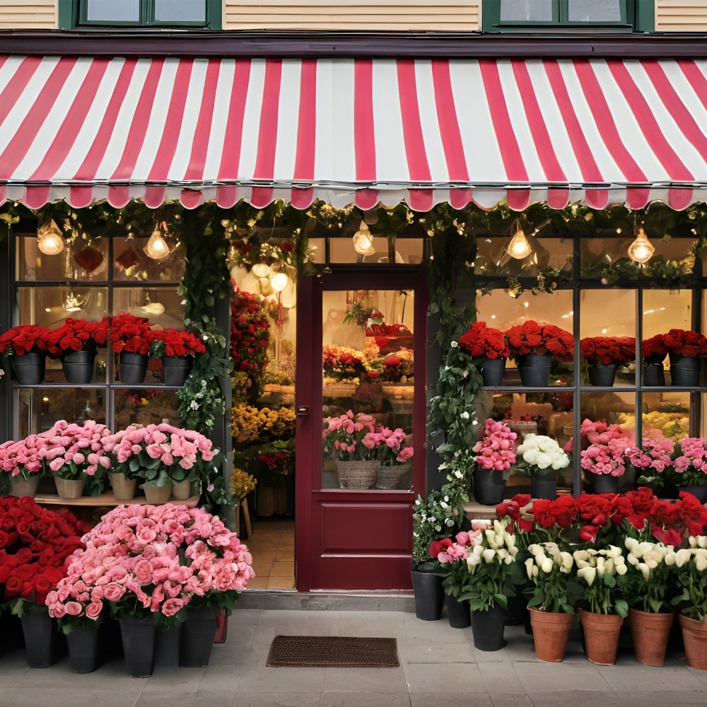 Valentine's Day Photoshoot Backdrop Romantic Flower Shop Backdrop UK BRP11-390