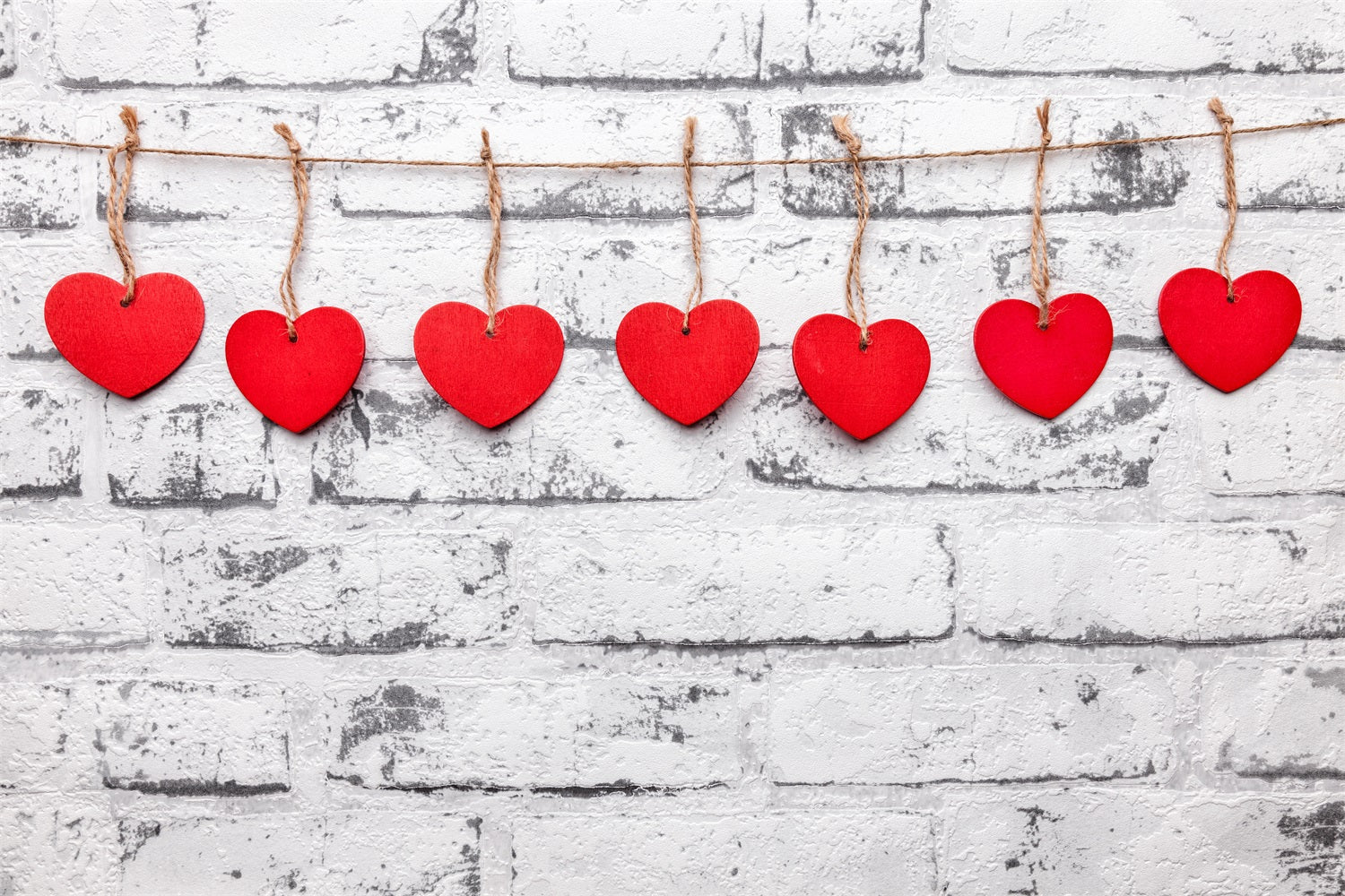 Backdrop Valentine's Day Brick Wall Hanging Hearts Backdrop UK BRP11-447