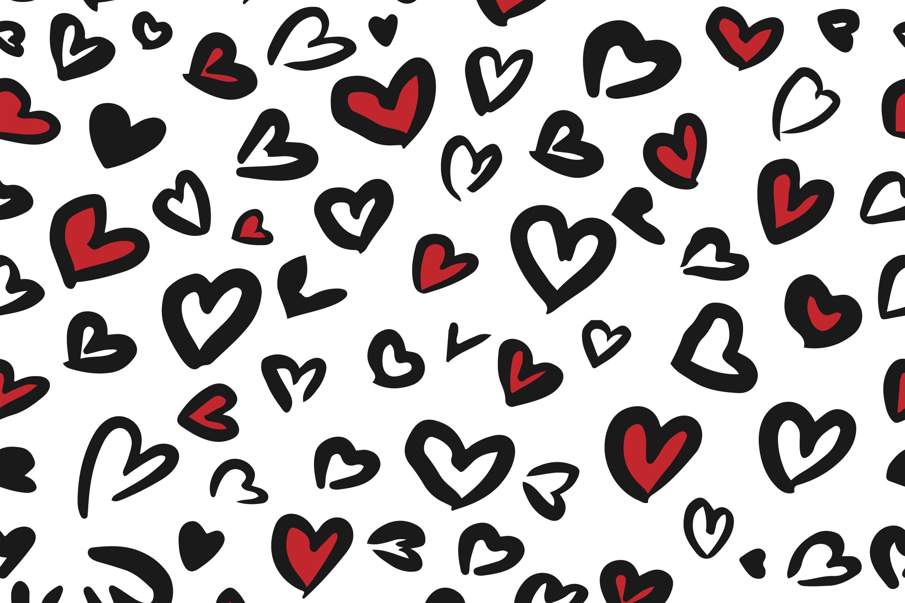 Valentine's Day Photography Backdrops Hand-Drawn Heart Love Backdrop UK BRP11-448