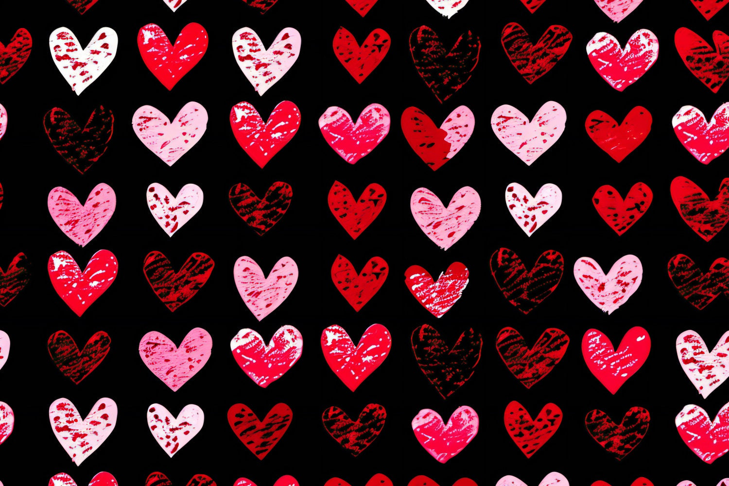 Valentine Backdrop Photography Scribbled Textured Hearts Love Backdrop UK BRP11-452