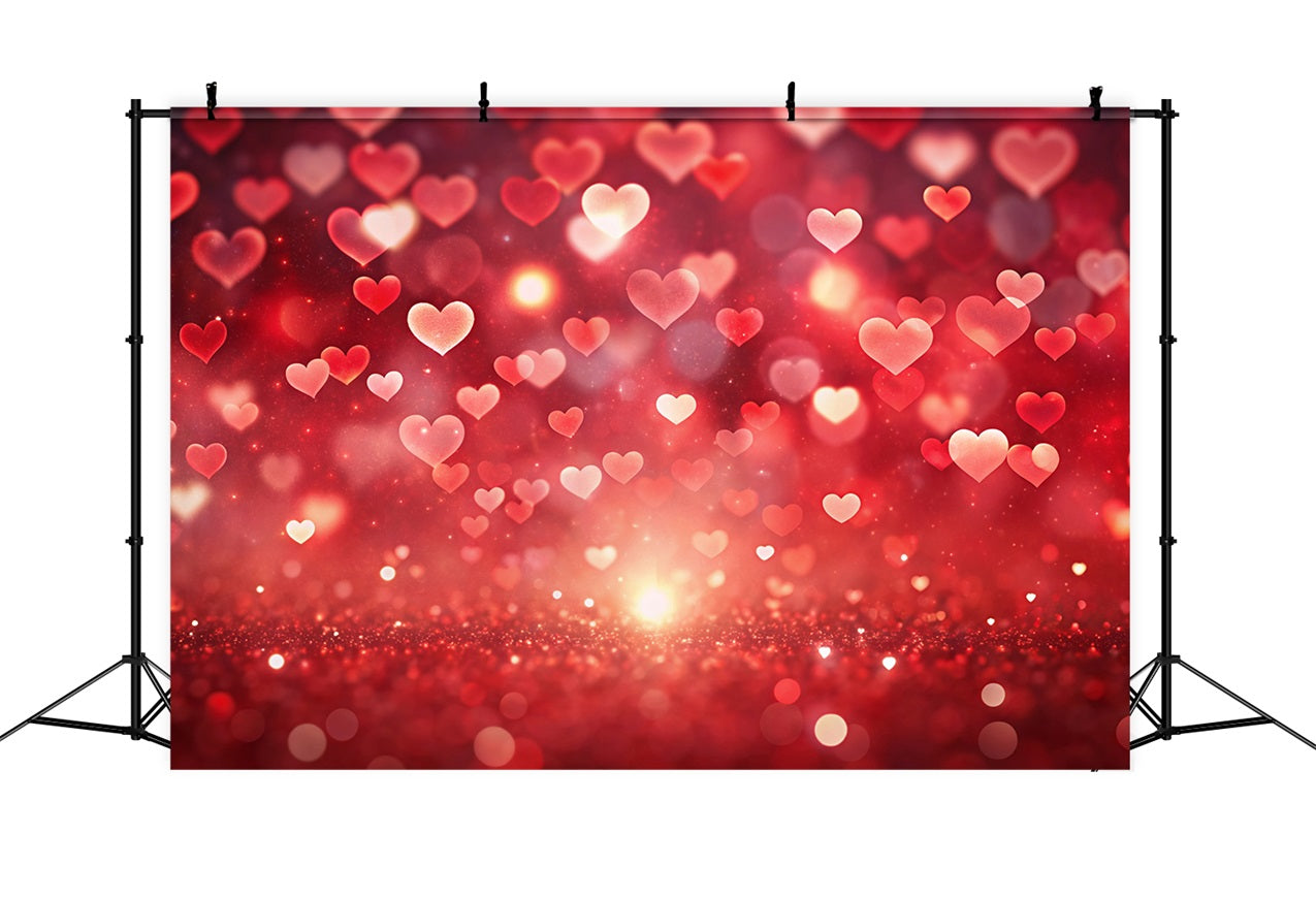 Valentine's Photo Backdrop Glitter Glow Heart Backdrop UK BRP11-453