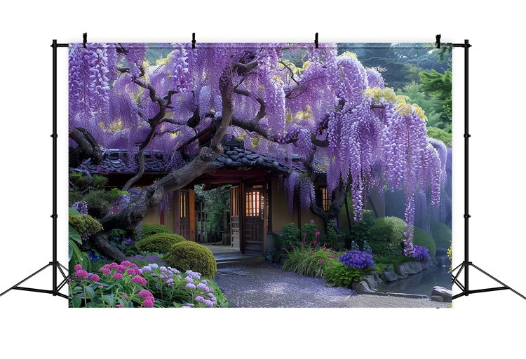 Spring Backdrop Wisteria Bloom Around Door Backdrop UK BRP11-520
