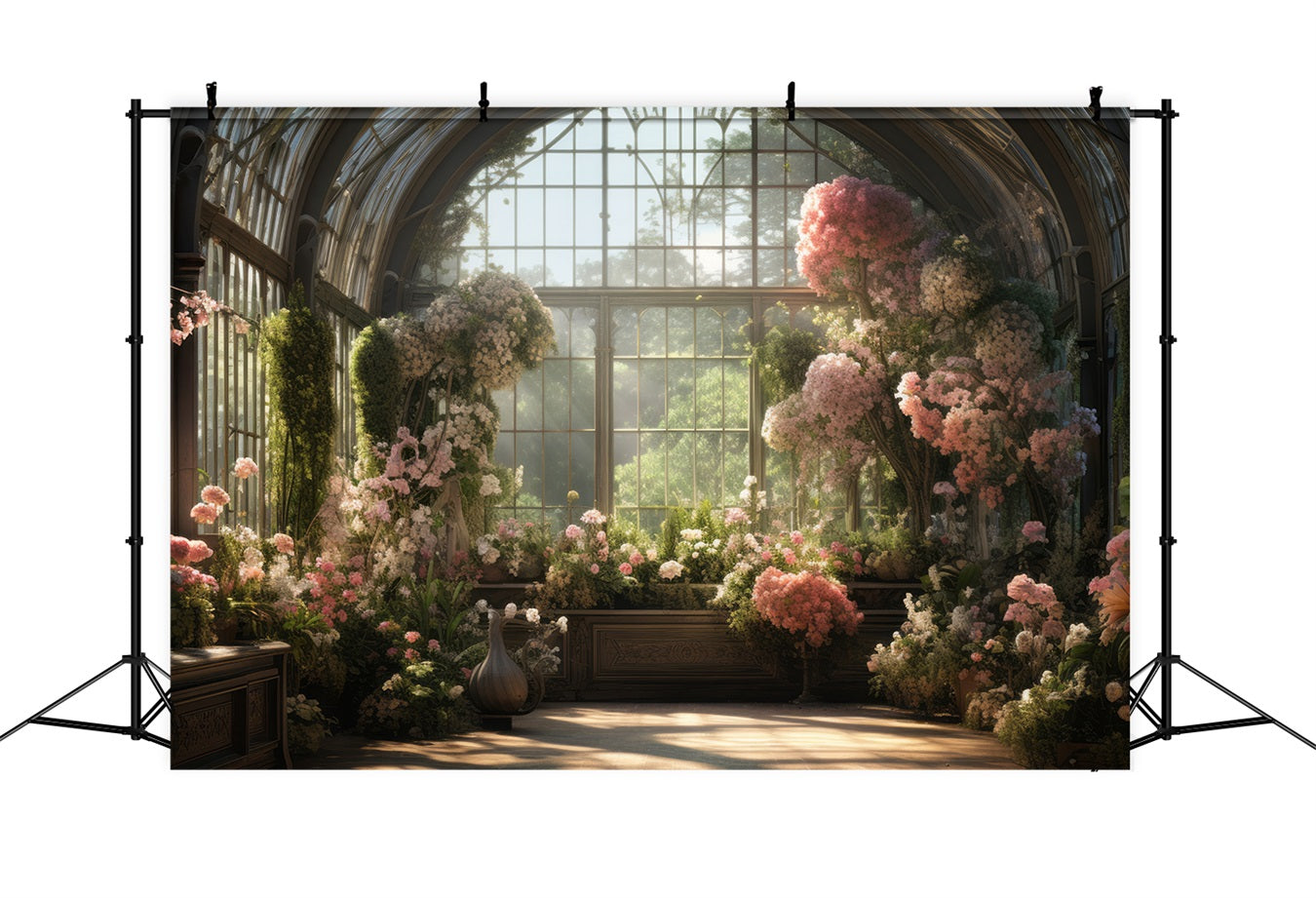 Spring Photoshoot Backdrop Glass Conservatory Floral Window Backdrop UK BRP11-548