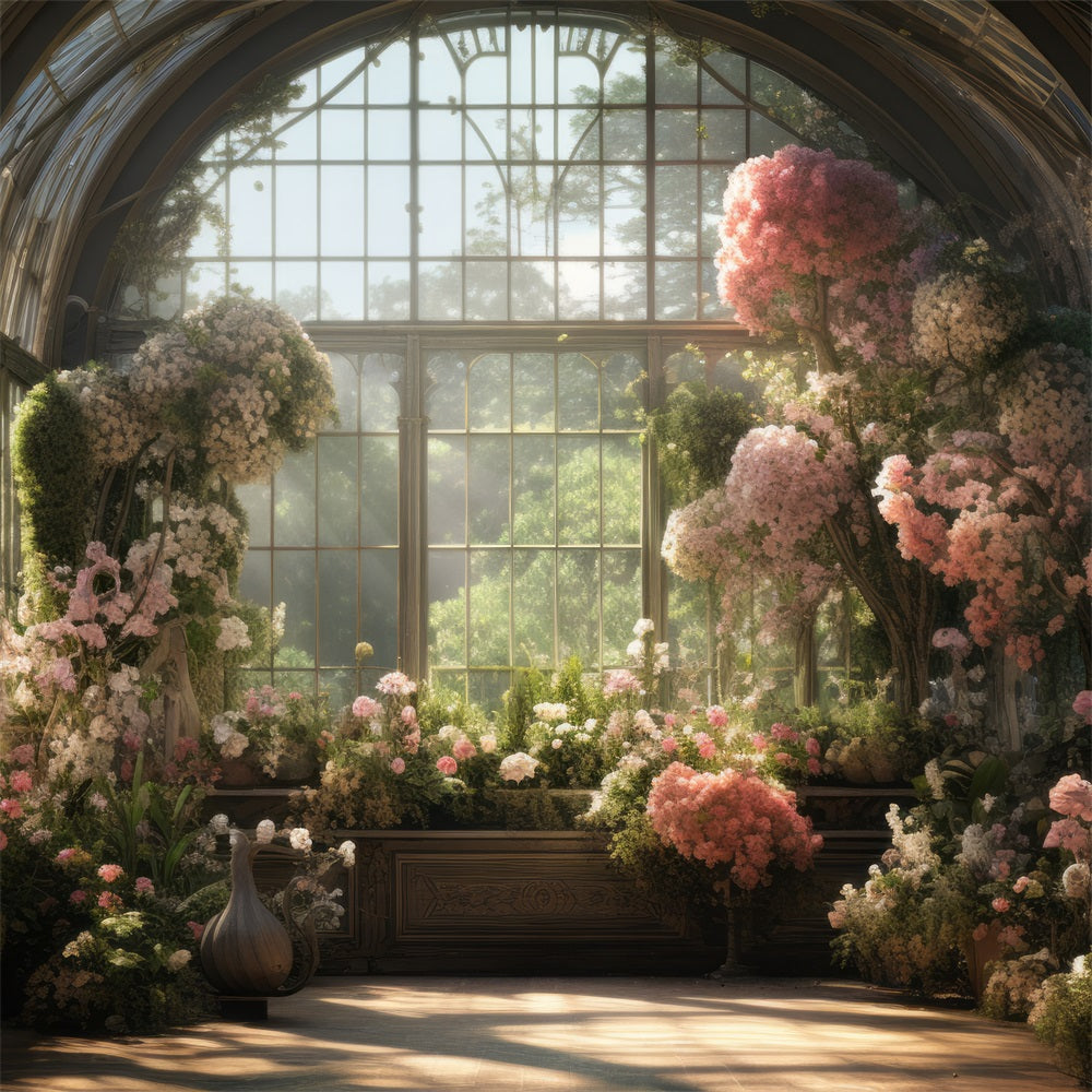 Spring Photoshoot Backdrop Glass Conservatory Floral Window Backdrop UK BRP11-548