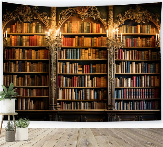 Vintage Backdrop Photography Bookcase Decor Carved Shelves Backdrop UK BRP11-573