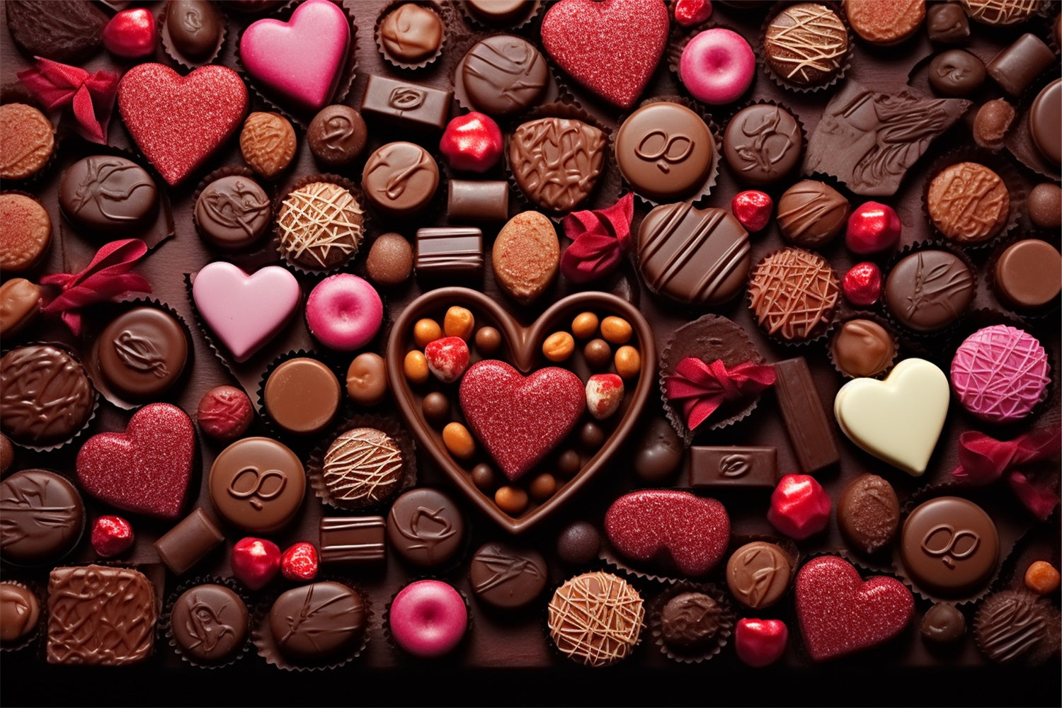 Valentine Backdrop Ideas Heart Themed Chocolate Backdrop UK BRP12-162