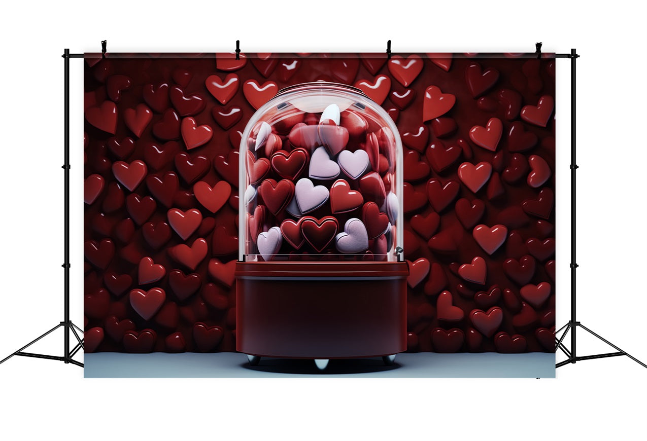 Valentine Theme Backdrop Romantic Heart Candy Machine Backdrop UK BRP12-164