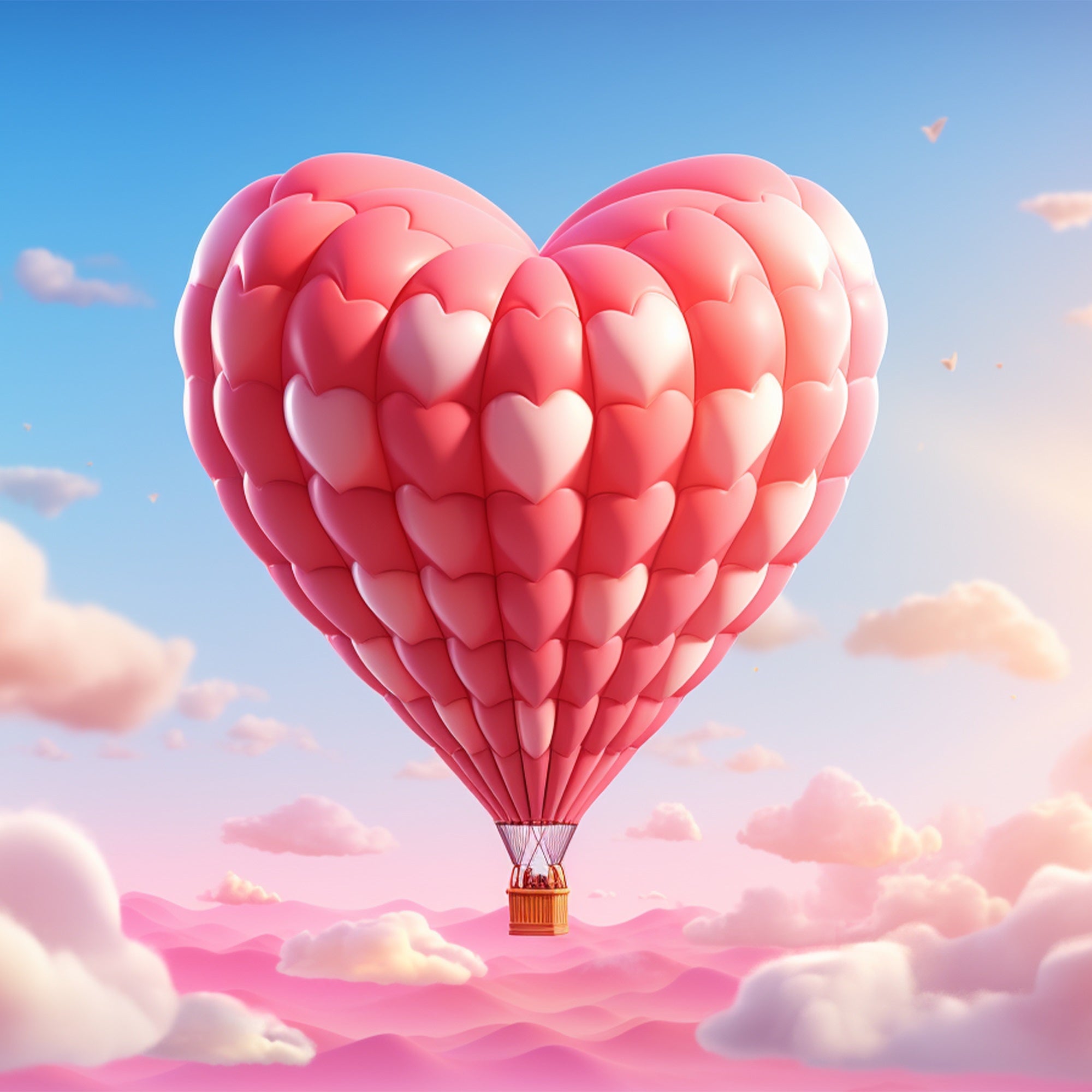 Valentines Day Photography Backdrop Hot Air Balloon Sky Backdrop UK BRP12-202