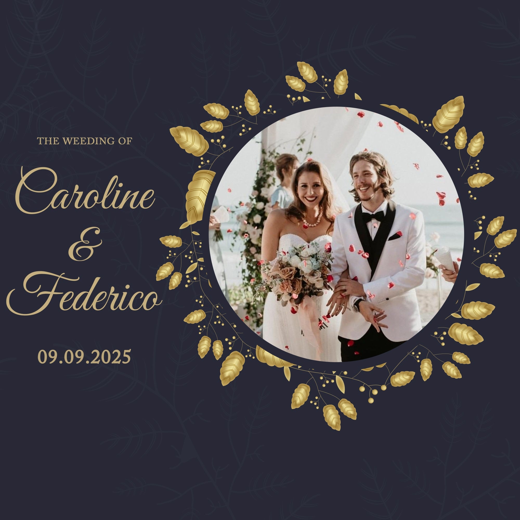 Custom Wedding Backdrops Elegant Gold Frame Wedding Backdrop UK BRP12-352