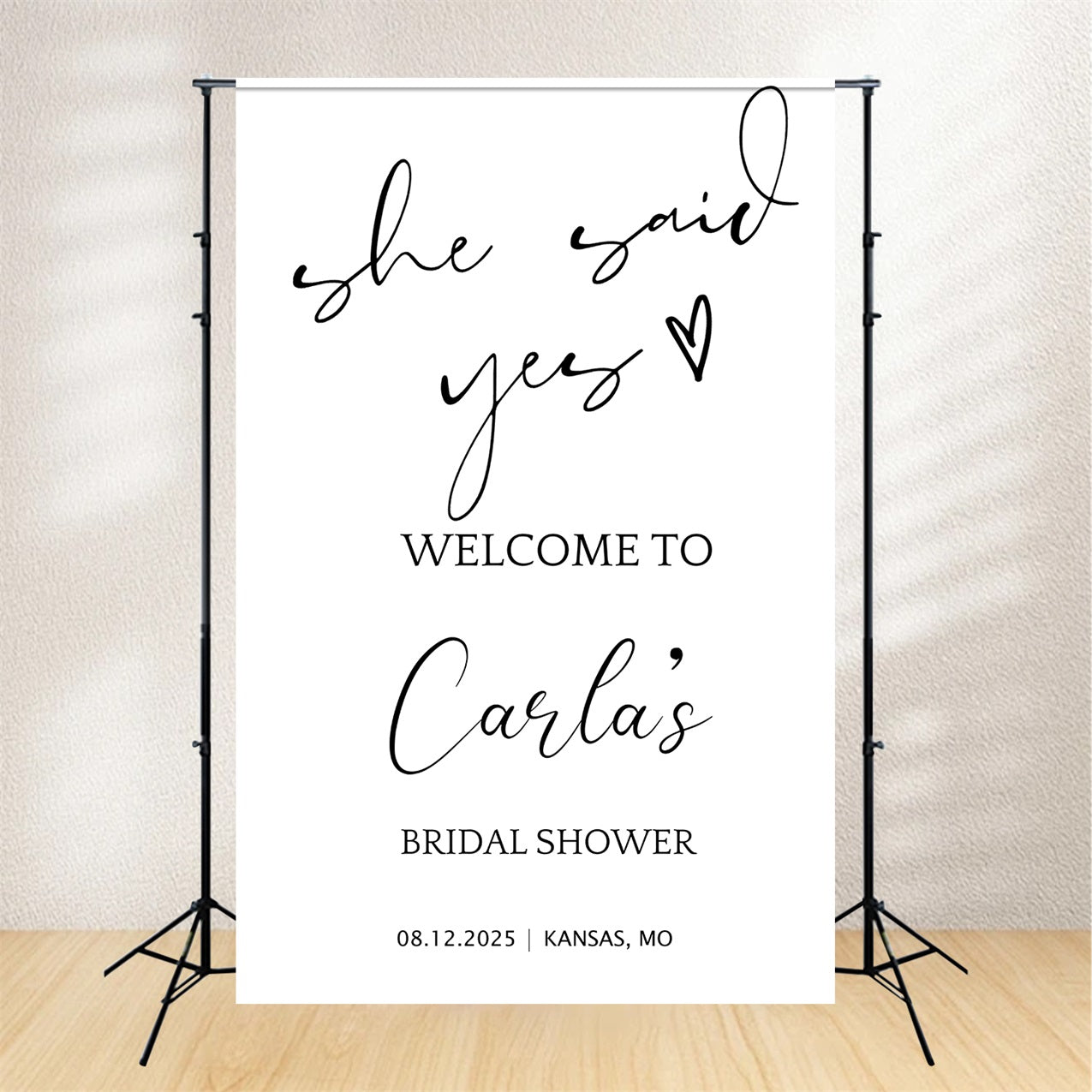 Personalized Wedding Backdrops Minimalist Bridal Shower Photo Backdrop UK BRP12-369