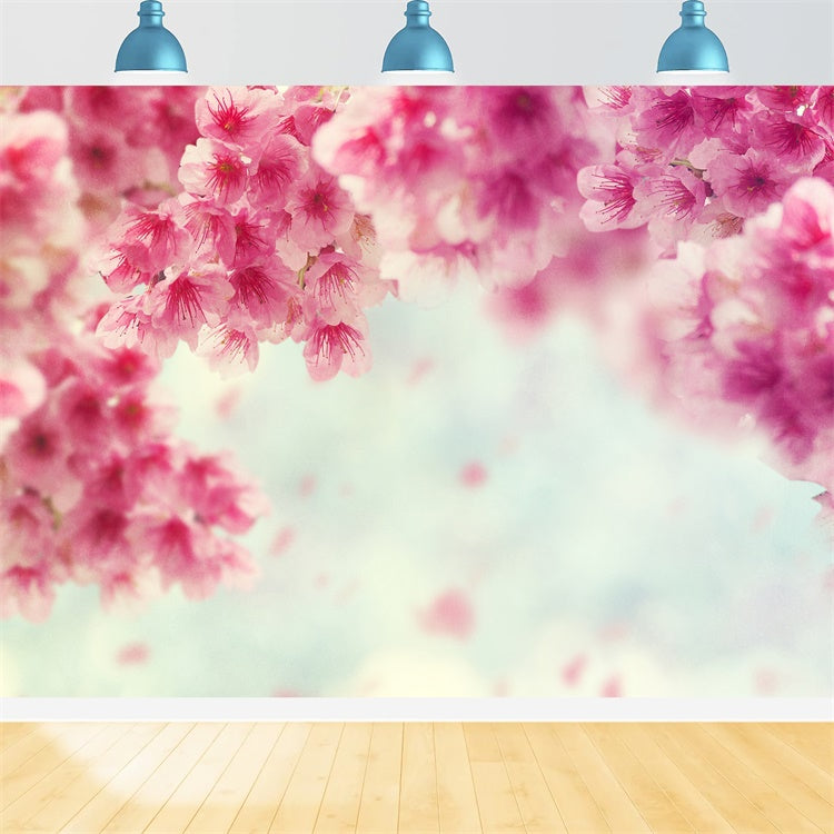 Spring Backdrop Photography Cherry Petals Falling Backdrop UK BRP12-466