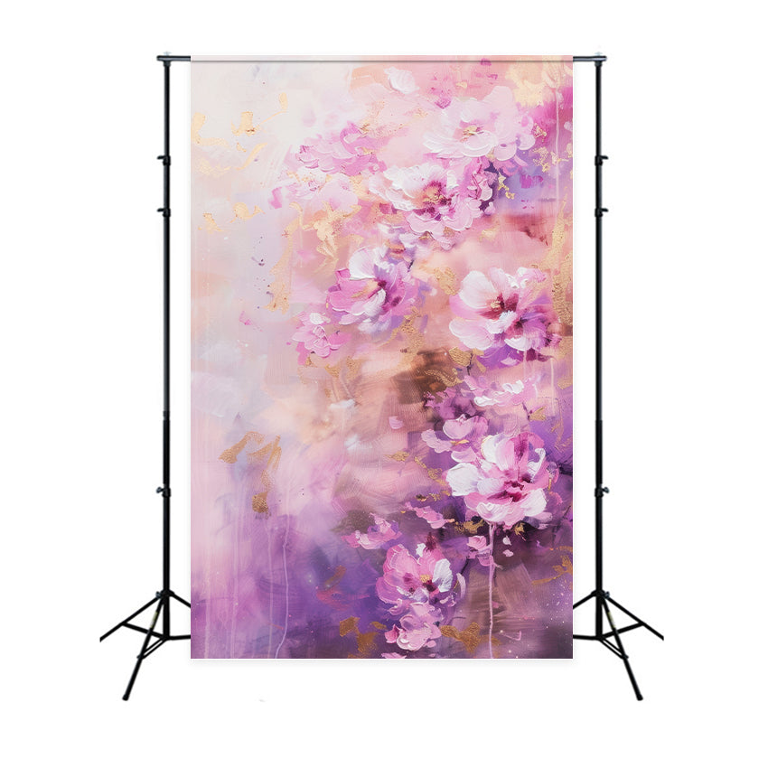 Springtime Backdrops Floral Art Gold Accent Backdrop UK BRP12-512