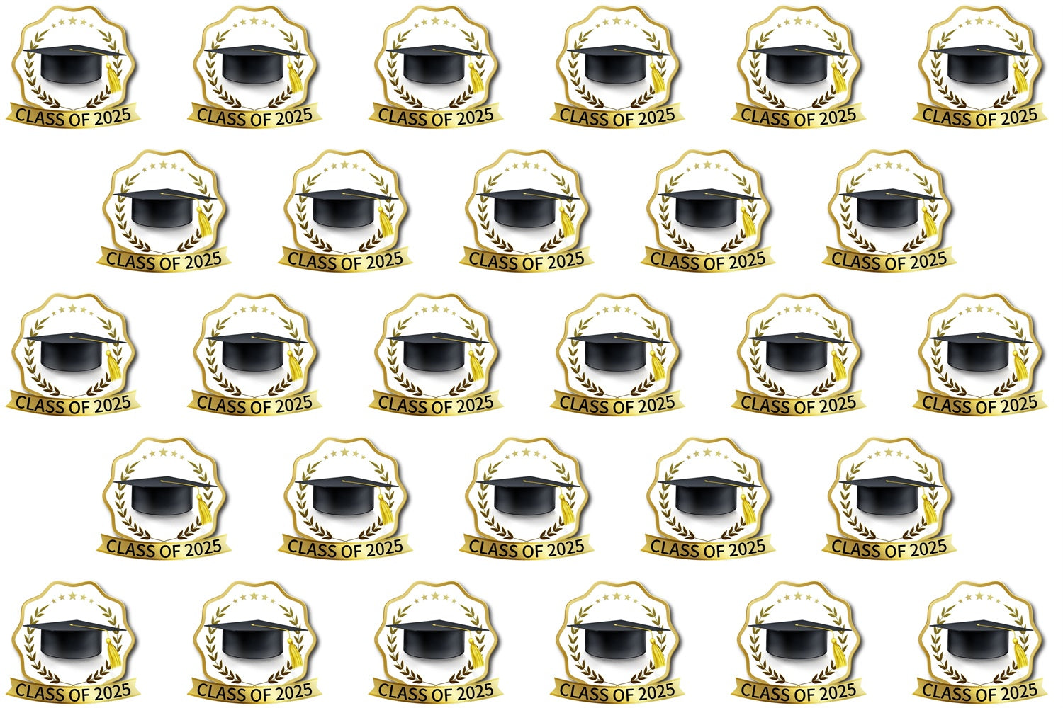 Custom Graduation Backdrops Classic Gold Emblem Graduation Party Backdrop UK BRP3-11