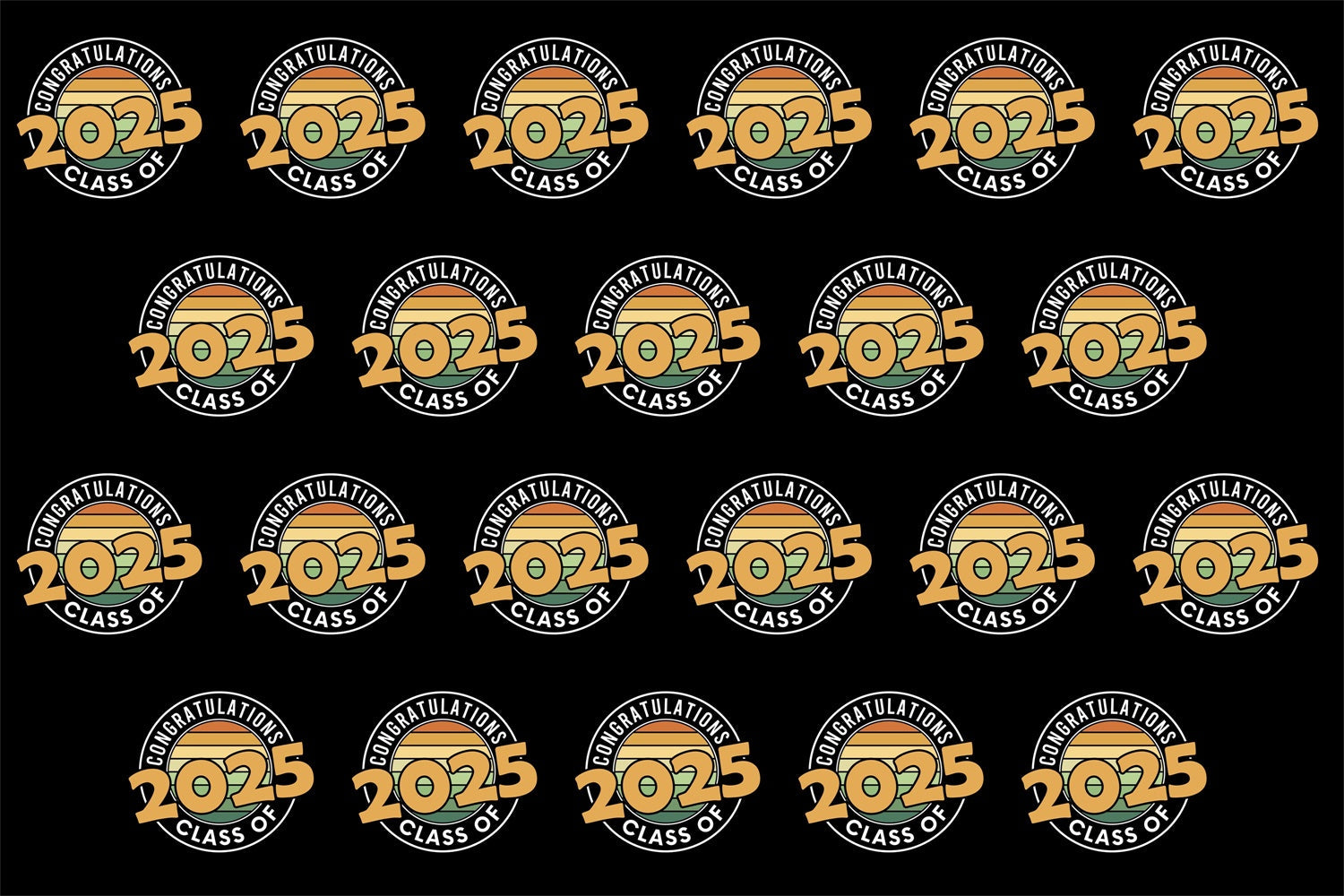 Customized Graduation Backdrop Retro Circle Design Graduation Party Backdrop UK BRP3-12