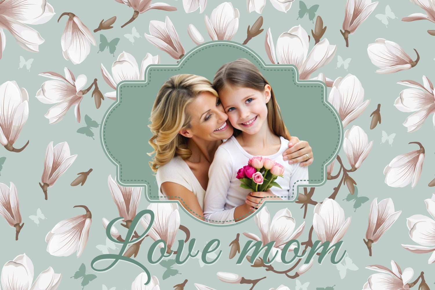 Backdrop For Mothers Day Magnolia Bloom Backdrop Personalized Backdrop UK BRP3-146