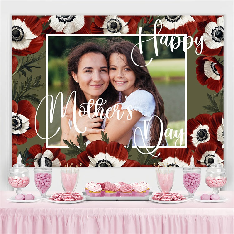 Backdrop Mother's Day Bold Anemones Customized Backdrop UK BRP3-154