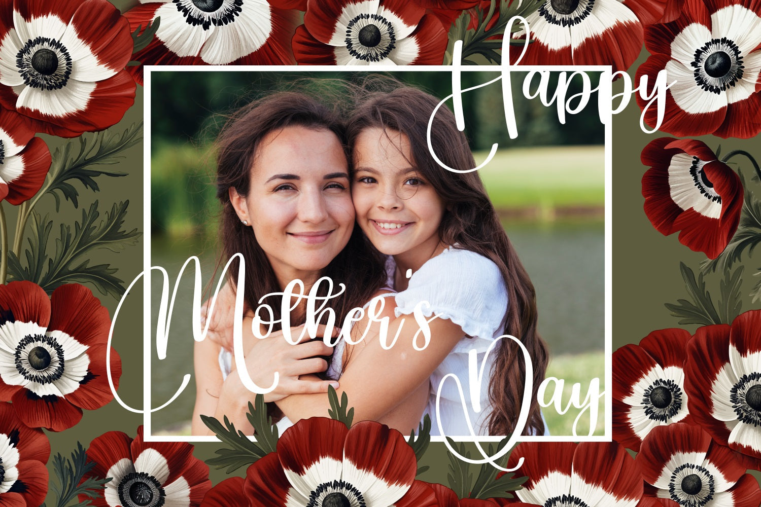 Backdrop Mother's Day Bold Anemones Customized Backdrop UK BRP3-154