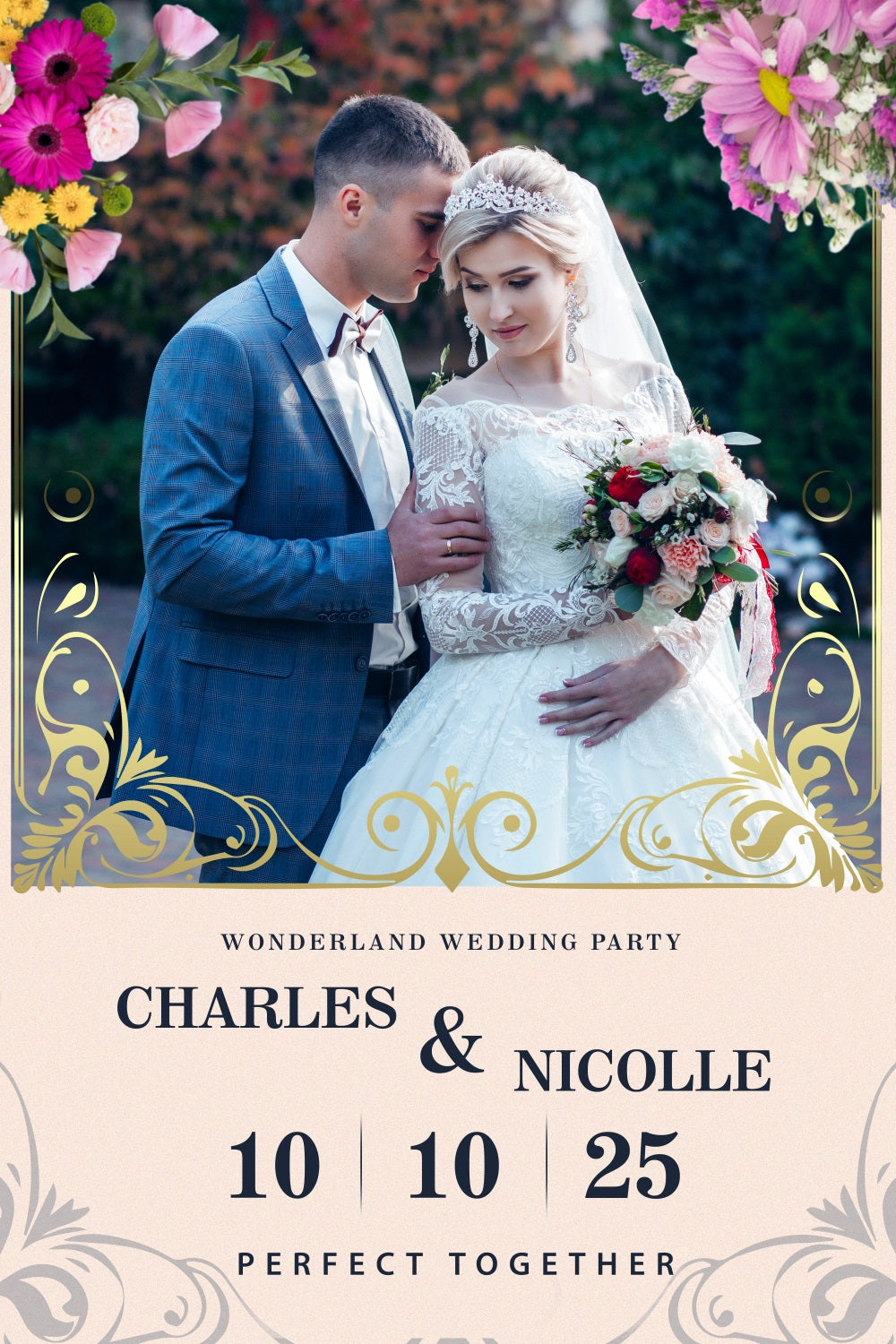 Backdrops For Weddings Floral Wonderland Party Customized Backdrop UK BRP3-194