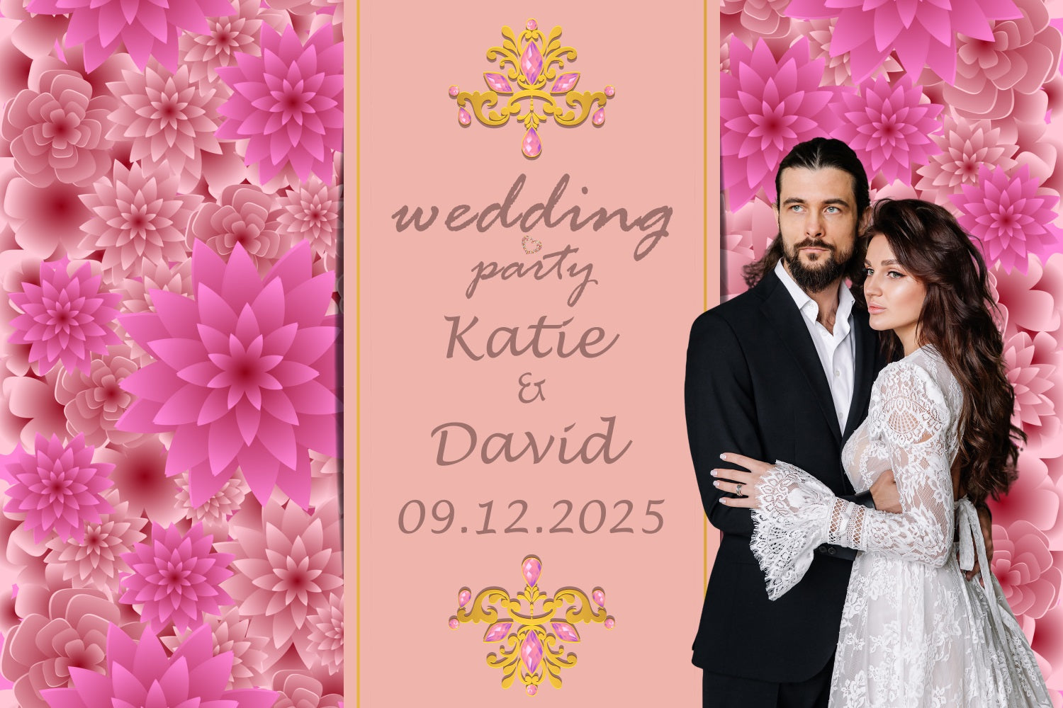 Wedding Backdrop Wall Flower Wall Party Personalized Backdrop UK BRP3-202