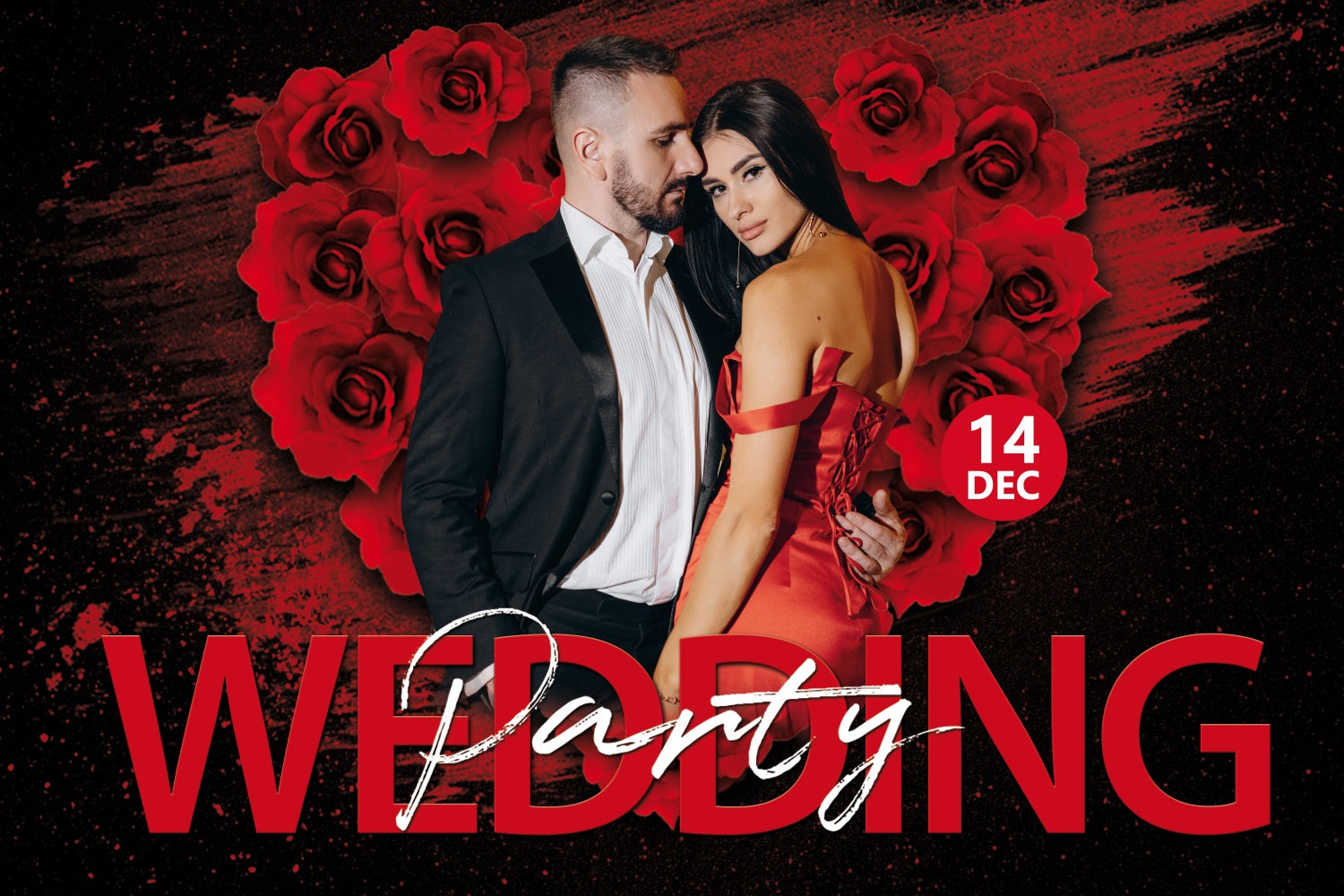 Photo Backdrop Wedding Red Rose Party Personalized Backdrop UK BRP3-219