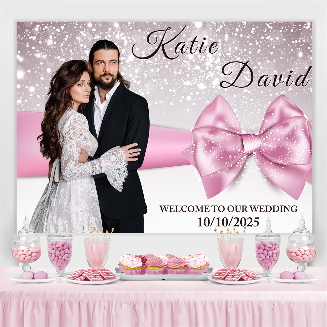 Wedding Backdrop Design Blush Pink Custom Backdrop UK BRP3-224