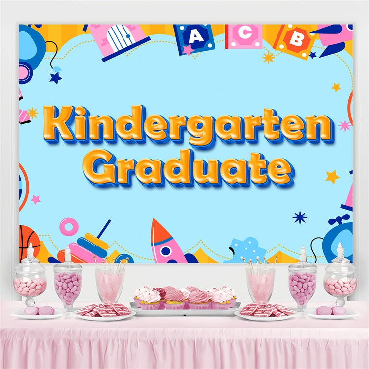 Preschool Graduation Backdrop Preschool Kindergarten Graduation Party Backdrop UK BRP3-23