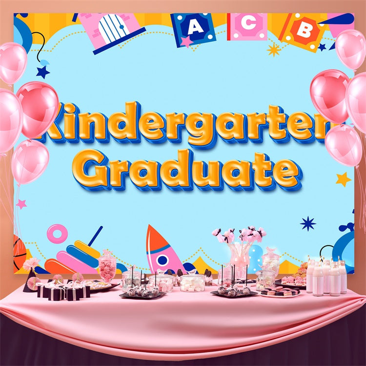 Preschool Graduation Backdrop Preschool Kindergarten Graduation Party Backdrop UK BRP3-23
