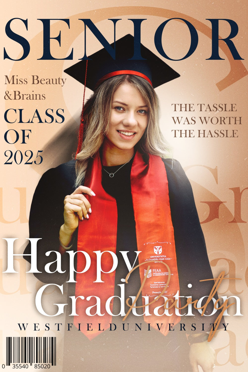 Graduated Backdrop Beauty Brains Custom Party Graduation Backdrop UK BRP3-239