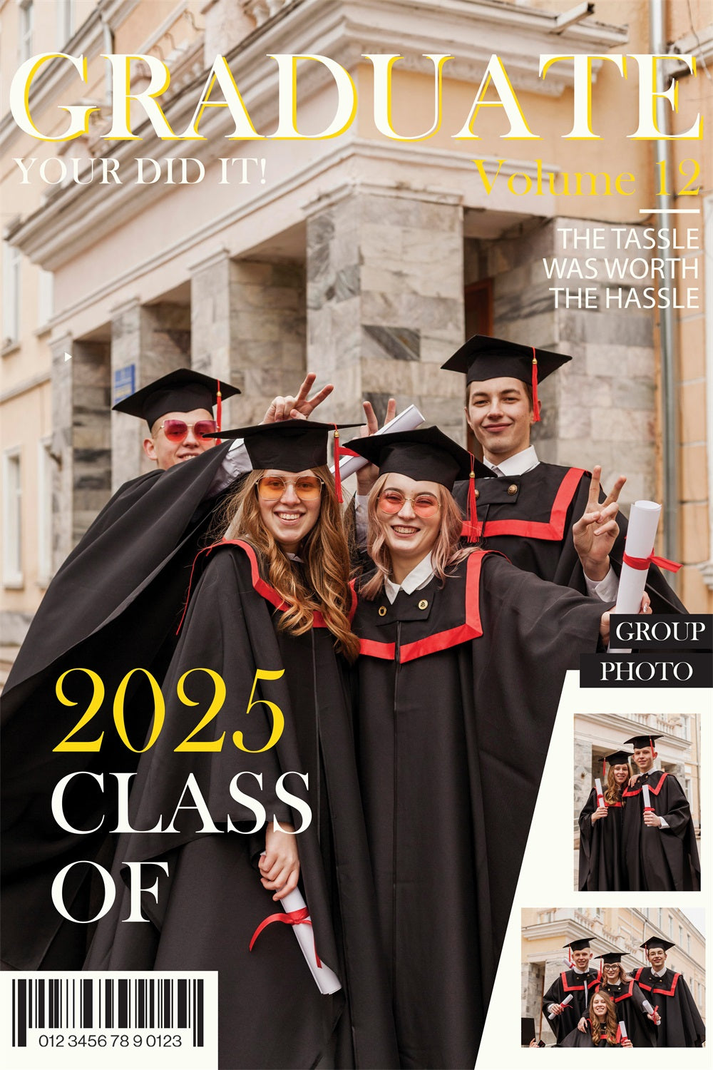 2025 Graduation Backdrop Cheers Volume 12 Personalized Party Graduation Backdrop UK BRP3-240