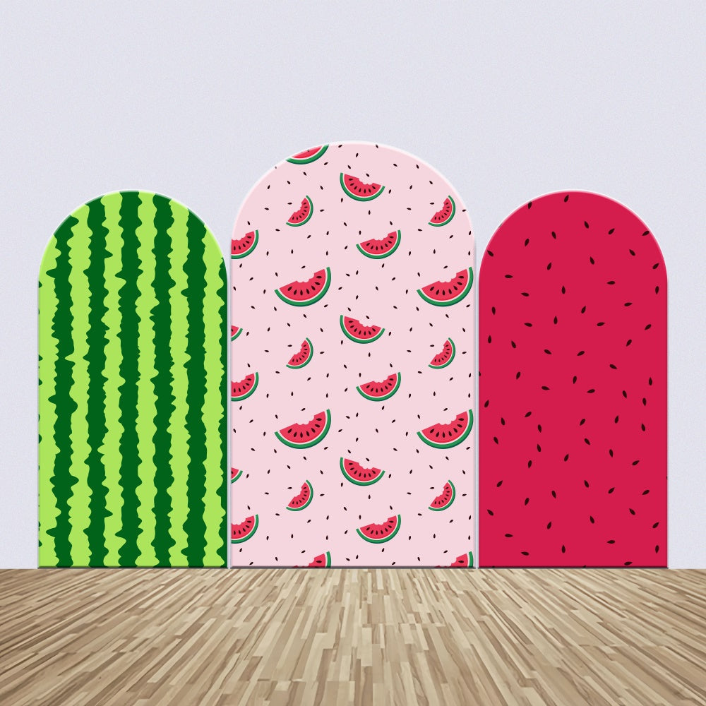 Customized Backdrop For Birthday Summer Watermelon Arch Backdrop Kit UK BRP3-269