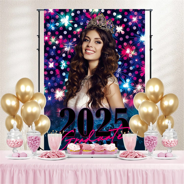 Personalized Graduation Backdrops Gleaming Prom Graduation Party Backdrop UK BRP3-29