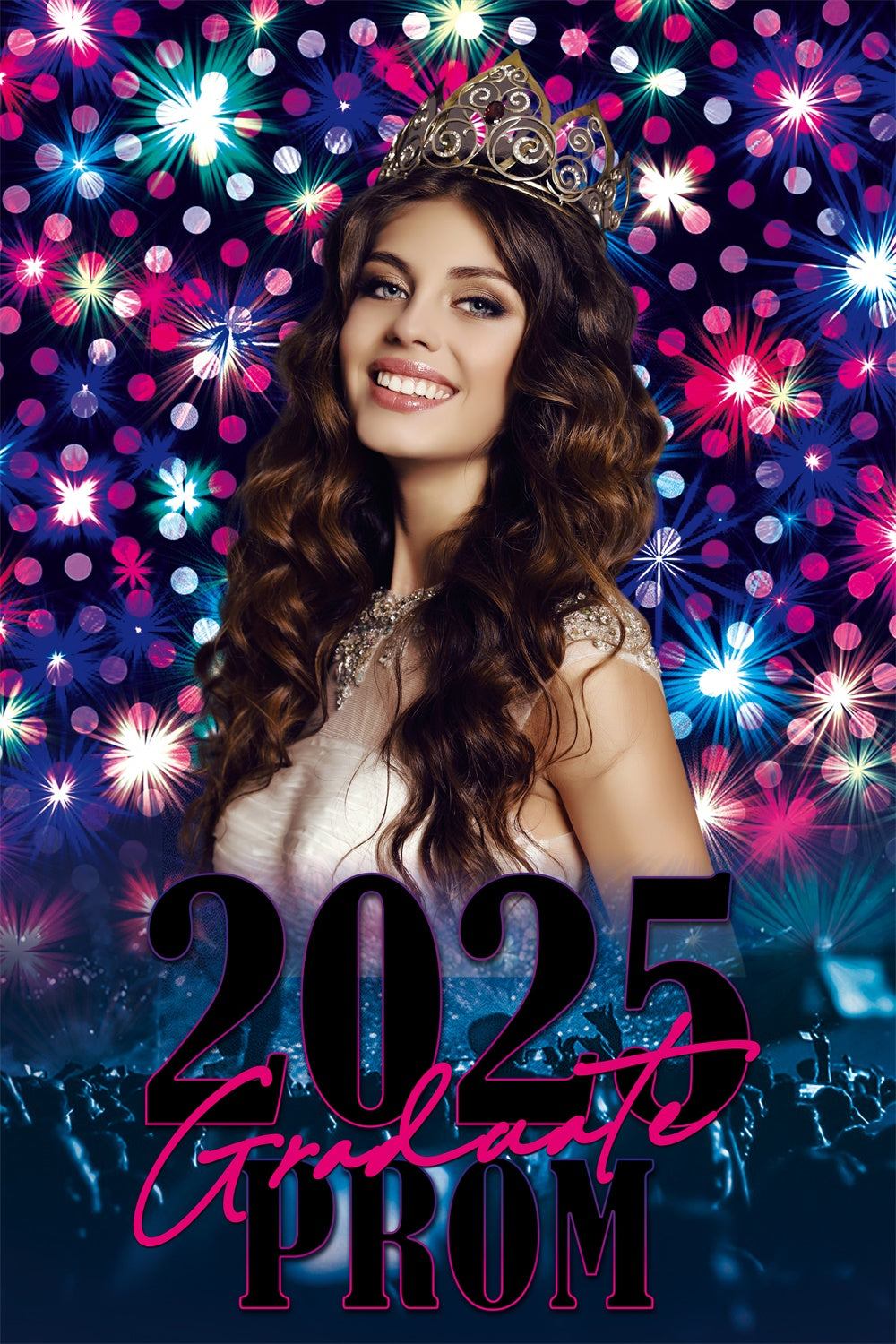 Personalized Graduation Backdrops Gleaming Prom Graduation Party Backdrop UK BRP3-29