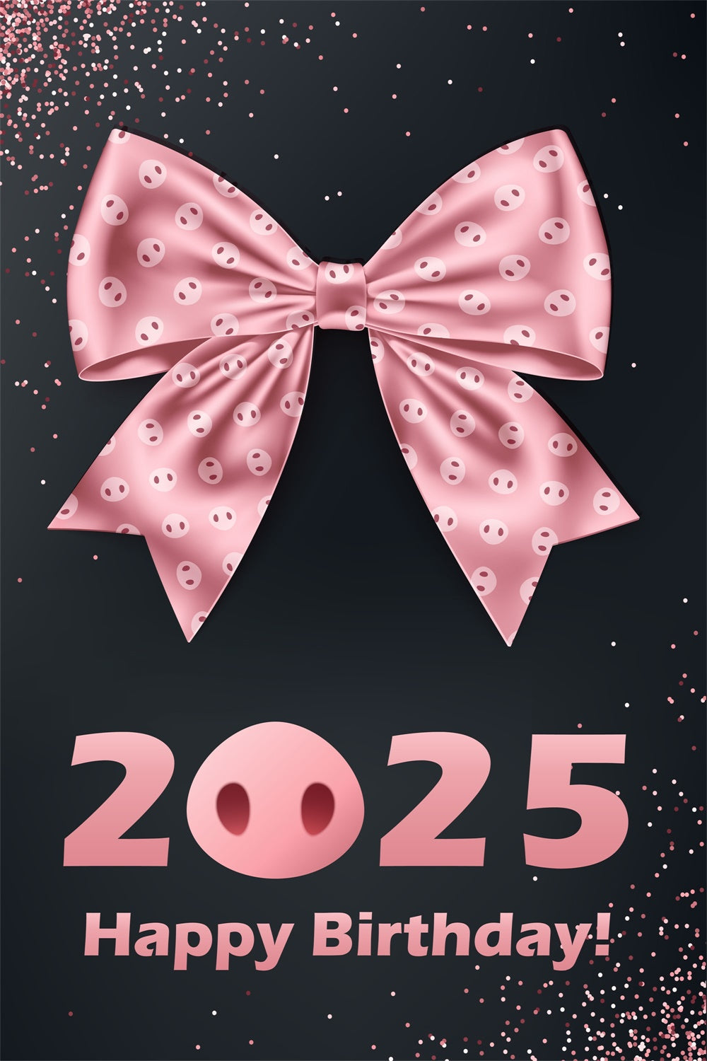 Personalized Backdrop For Birthday Elegant Pink Bow Backdrop UK BRP3-58