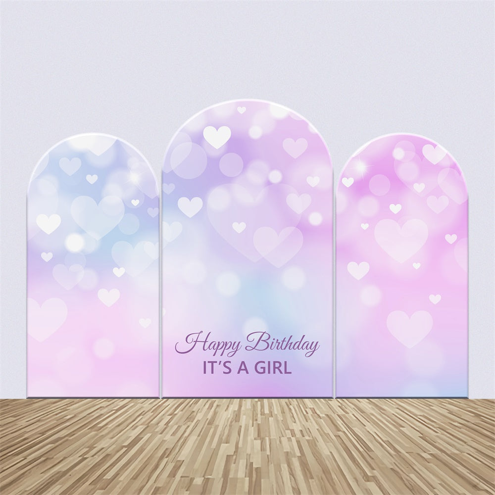 Personalized Birthday Backdrops Dreamy Heart Sparkle Arch Backdrop Kit UK BRP3-64