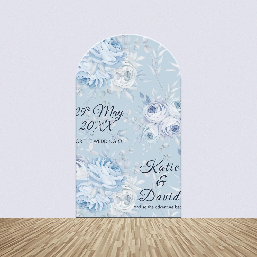 Wedding Photo Backdrops Blue Bloom Memory Customized Arch Backdrop Kit UK BRP4-149