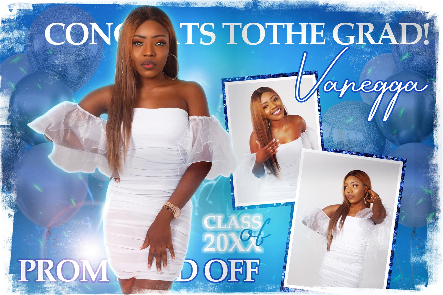 Prom Photo Backdrop Shiny Balloons Graduation Party Backdrop UK BRP4-156