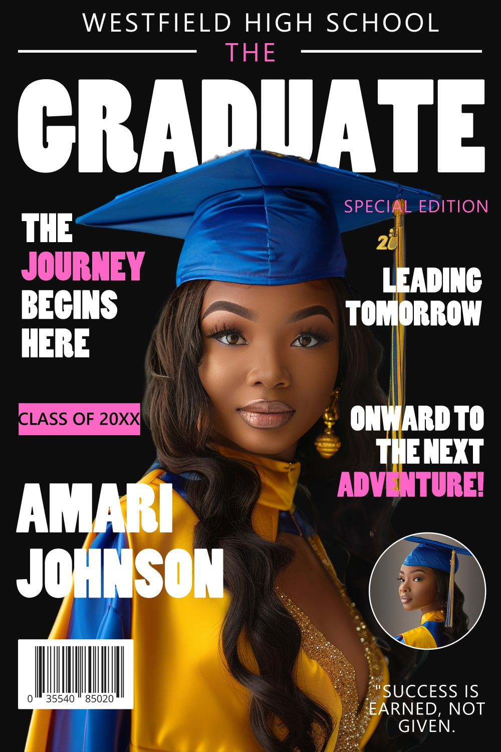 Custom Graduation Backdrops Magazine Style Graduation Party Backdrop UK BRP4-160