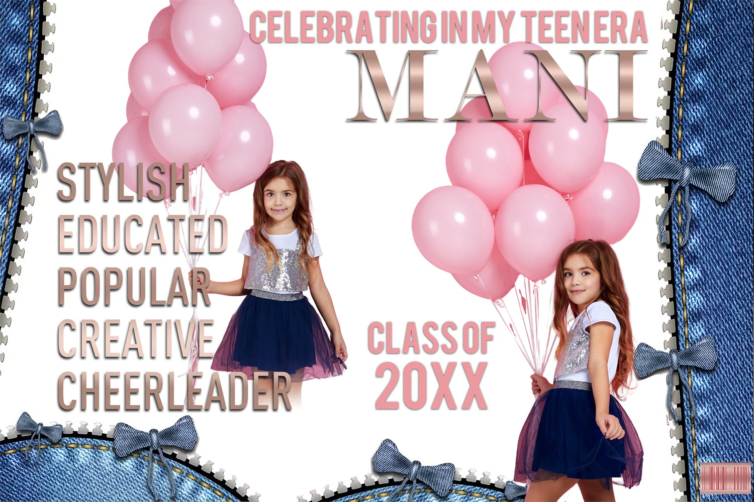 Custom Graduation Backdrop Pretty Pink Balloons Graduation Party Backdrop UK BRP4-165