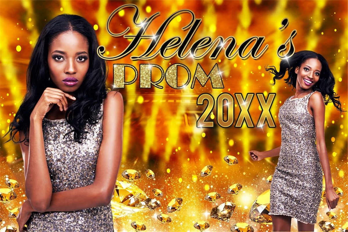 Prom Backdrops Glittering Diamond Graduation Party Backdrop UK BRP4-172