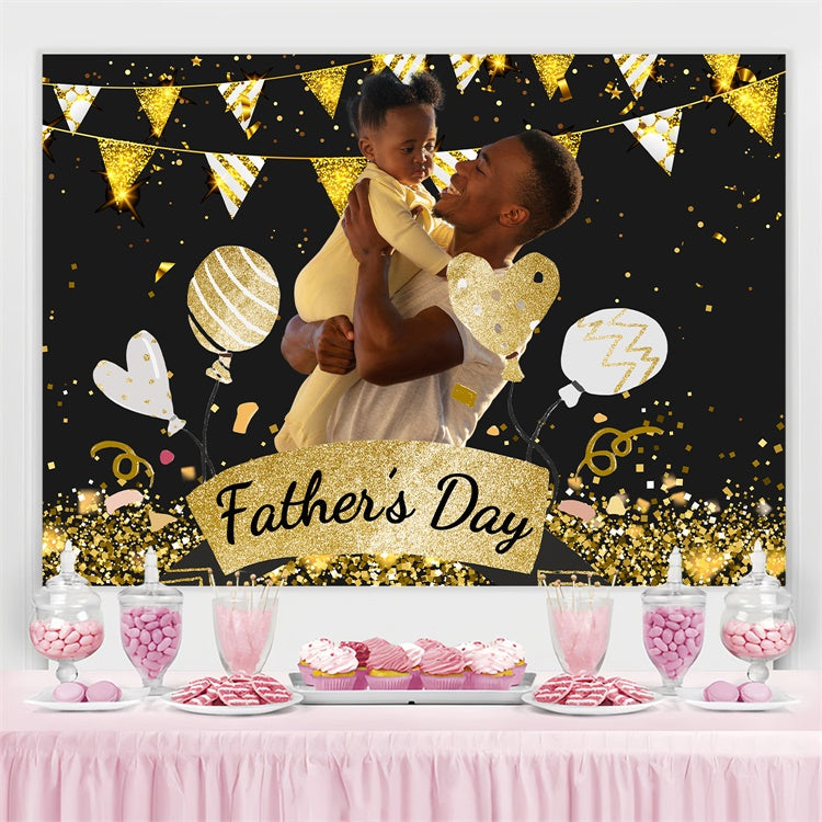 Backdrop Fathers Day Glitter Gold Party Personalized Backdrop UK BRP4-74