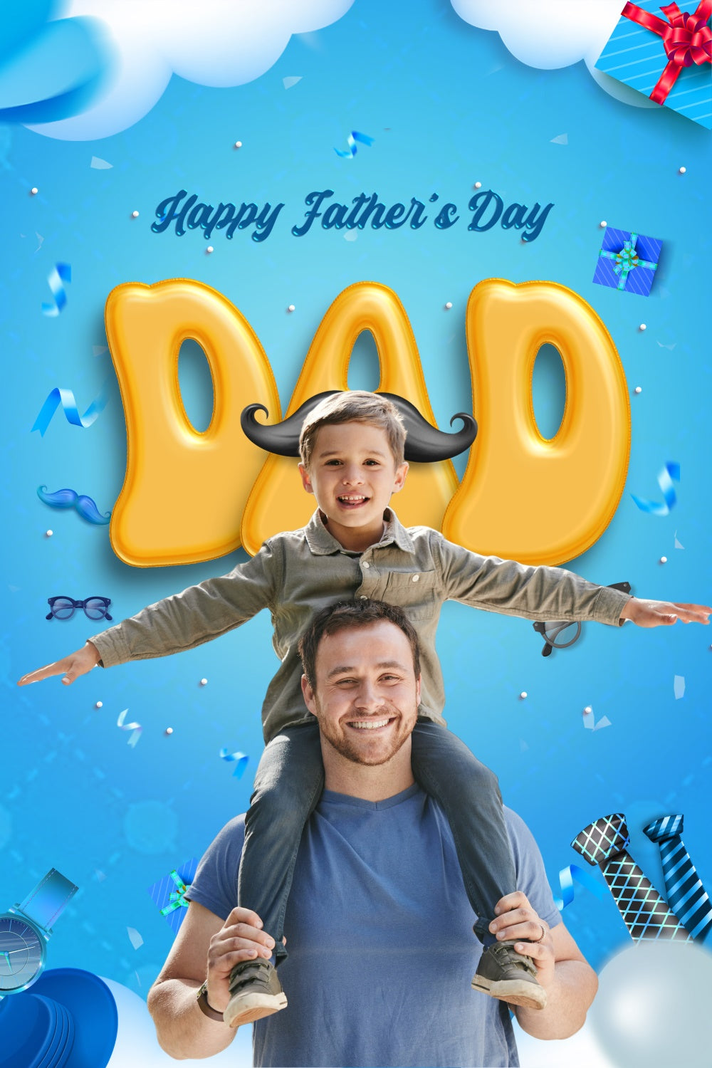 Fathers Day Backdrop Balloon Letter Celebration Custom Backdrop UK BRP4-81