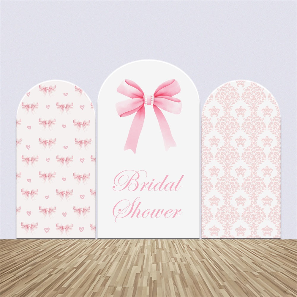 Bridal Shower Backdrop Pink Bow Heart Custom Arch Backdrop Kit UK BRP5-156