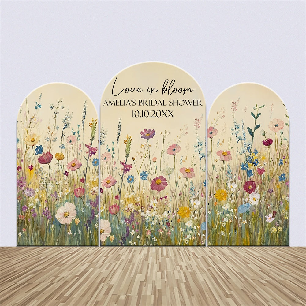 Bridal Shower Backdrops Field Flowers Personalized Arch Backdrop Kit UK BRP5-158