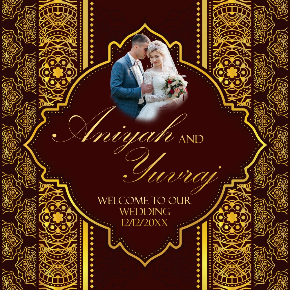 Wedding Photo Booth Backdrop Indian Palace Inspired Custom Backdrop UK BRP5-180
