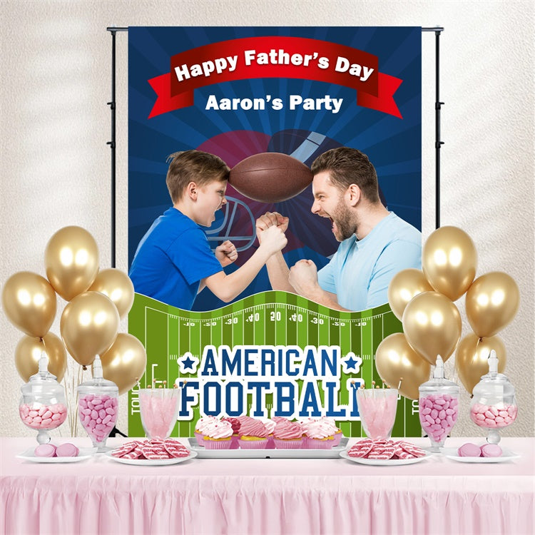 Fathers Day Backdrop Spirited Showdown Football Custom Backdrop UK BRP5-35