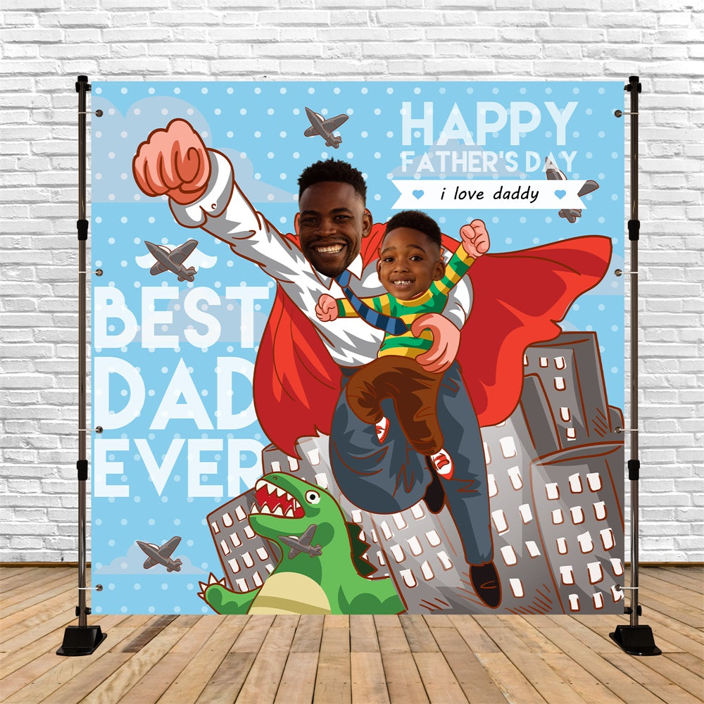 Fathers Day Backdrop Ideas Comic Hero Adventure Custom Backdrop UK BRP5-58